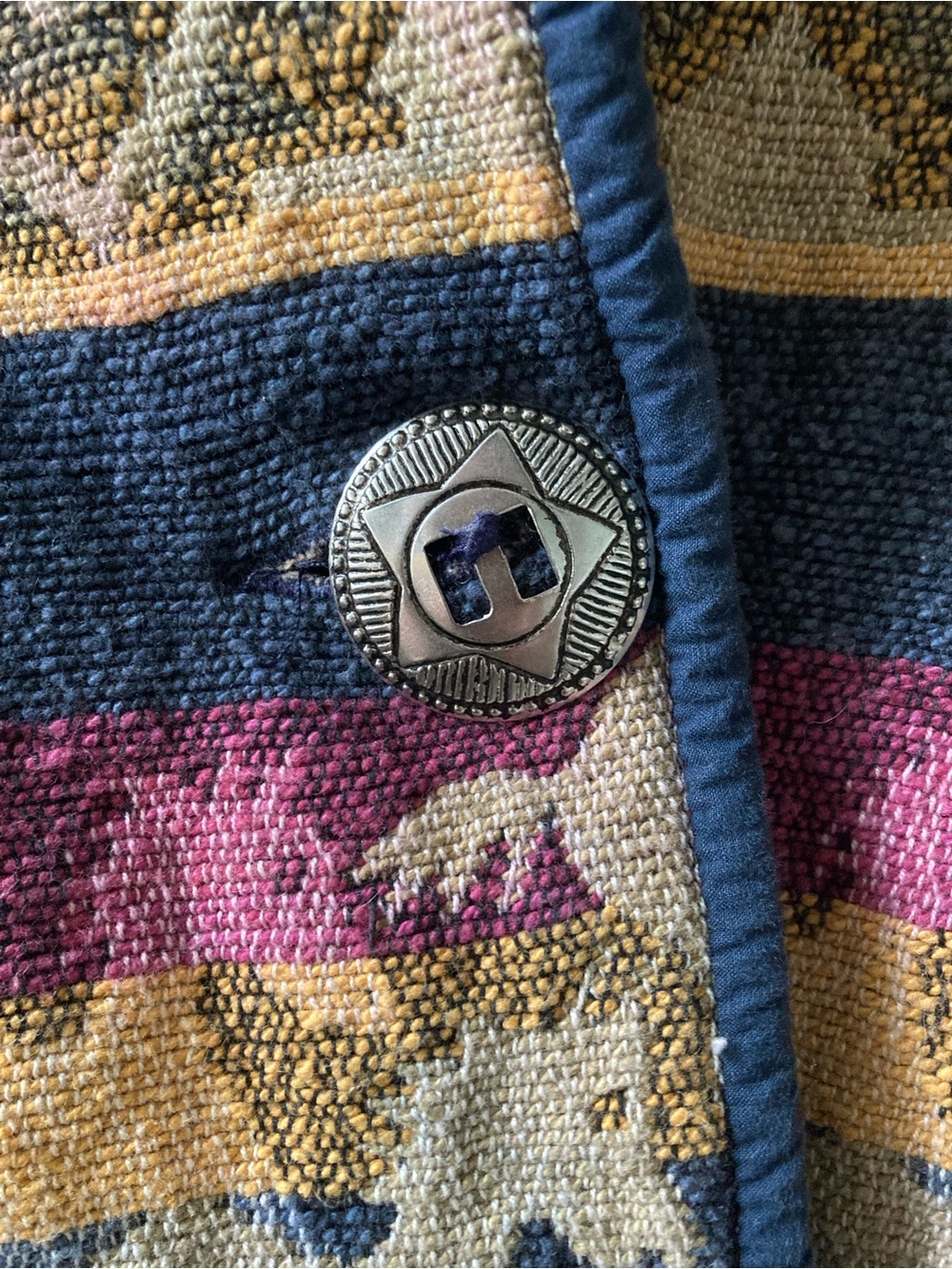 Rare Vintage Cropped New Identity Horse Tapestry Jacket 1X - Picture 8 of 14